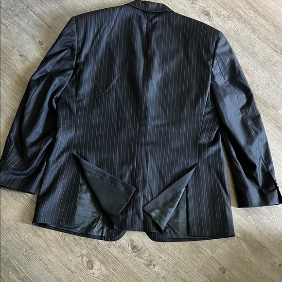 Ermenegildo Zegna Men's Black tan Pinstripe wool Blazer 44R - Picture 4 of 9